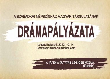 Drámapályázat 2022